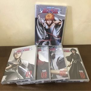 SEALED Shonen Jump Bleach 7, 8, 9, 10 and 11 Original and Uncut 3 Episode DVDs